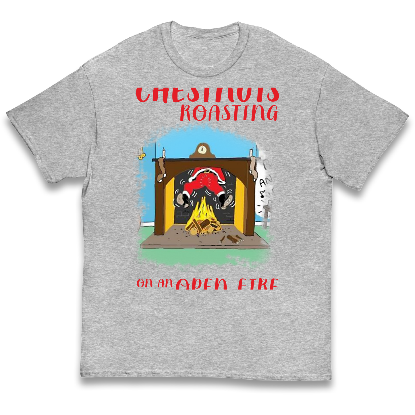 Chestnuts Roasting On An Open Fire Christmas kids t shirt