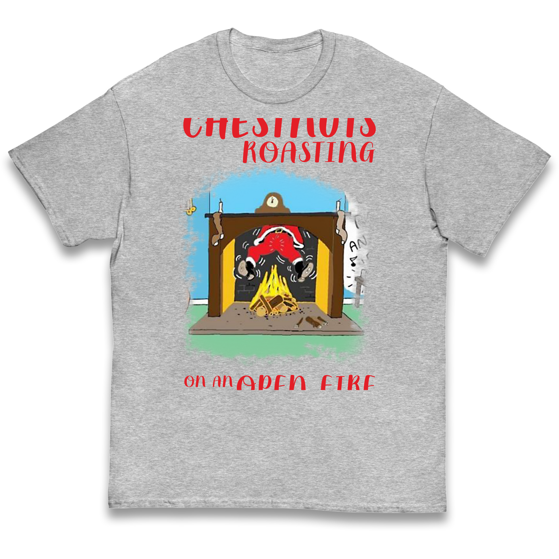 Chestnuts Roasting On An Open Fire Christmas kids t shirt