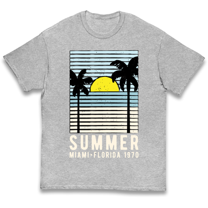 Summer Miami Florida 1970 kids t shirt