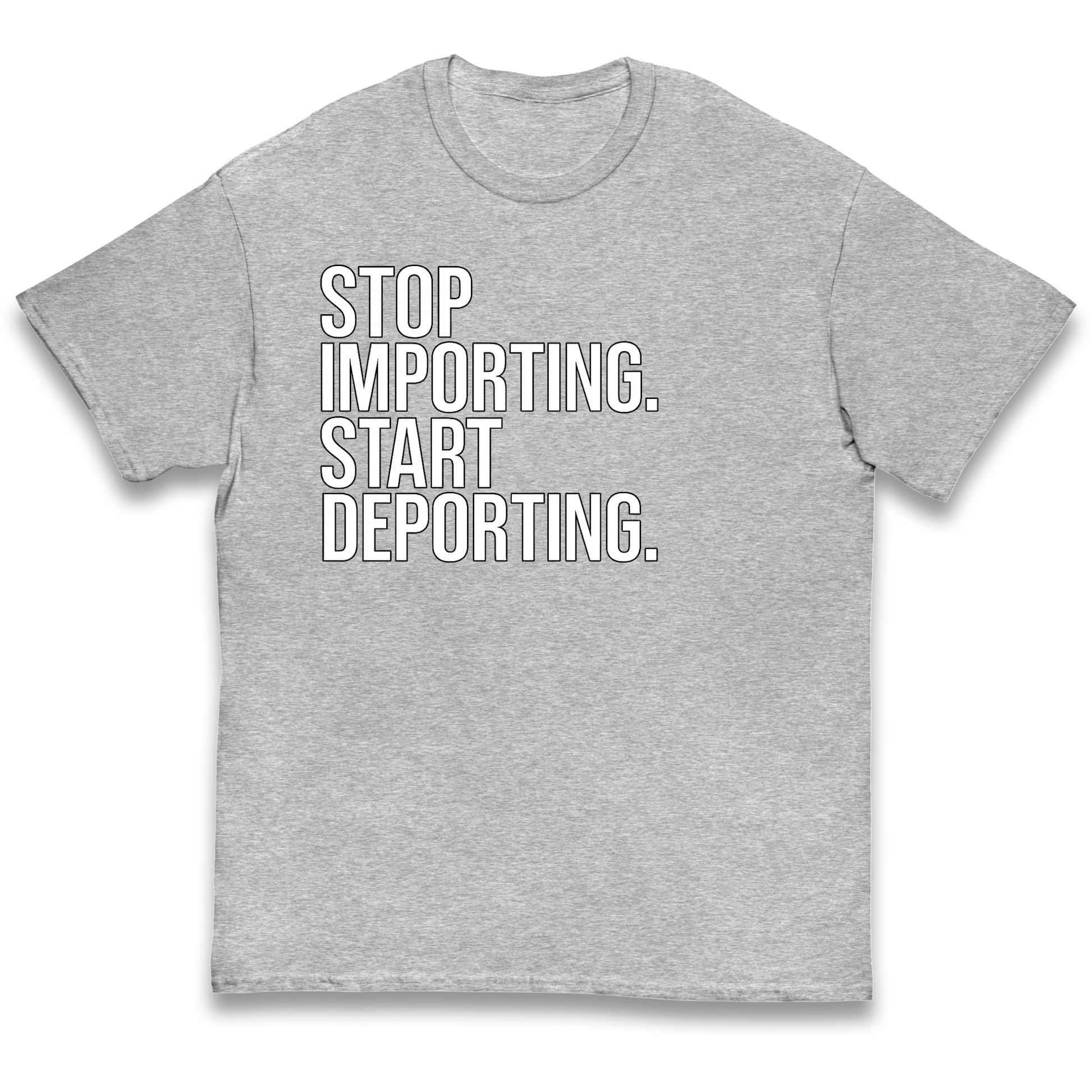 STOP IMPORTING START DEPORTING kids t shirt