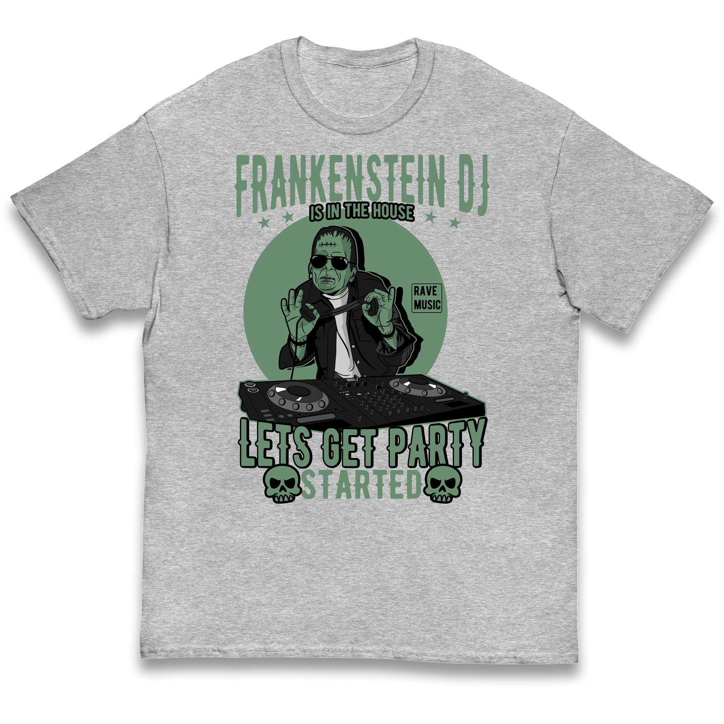 Frankenstein DJ kids t shirt