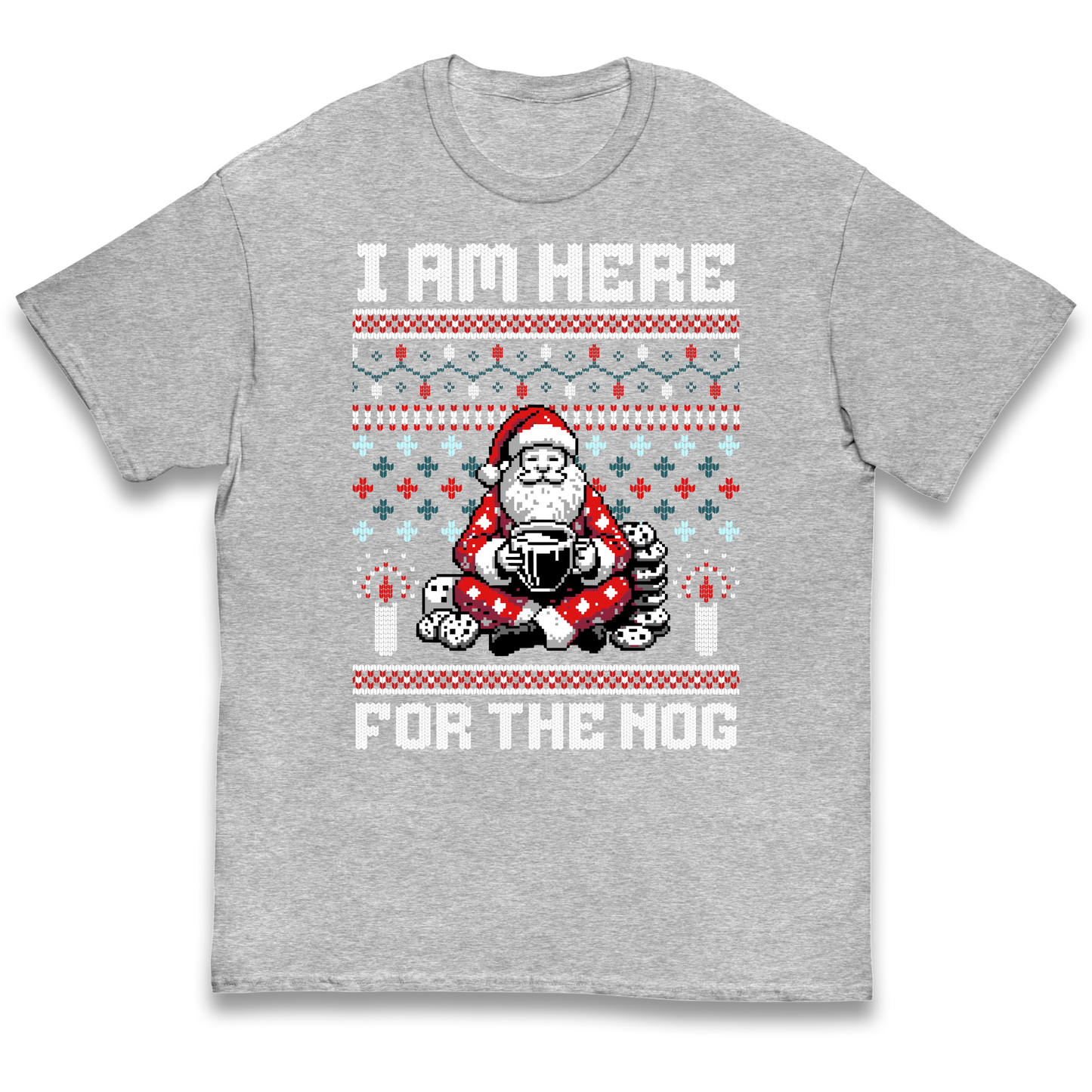 I am Here For The Nog Christmas kids t shirt