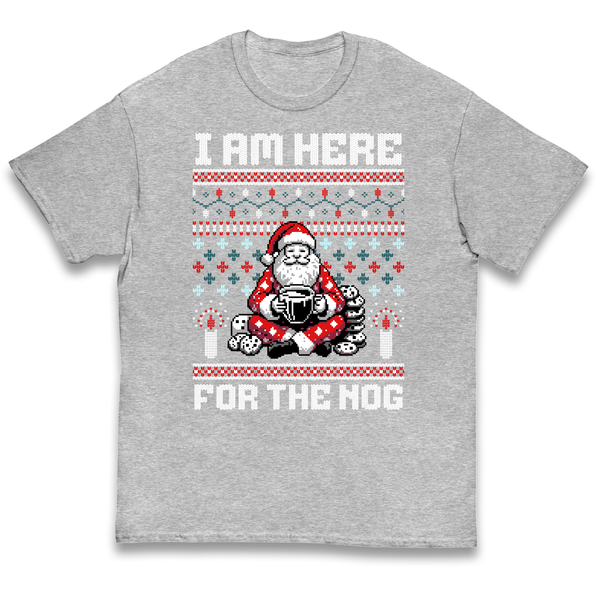 I am Here For The Nog Christmas kids t shirt