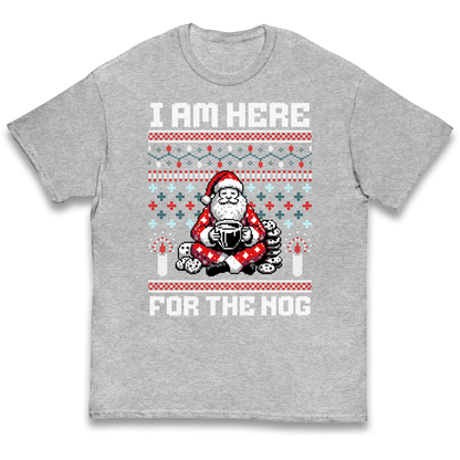 I am Here For The Nog Christmas kids t shirt