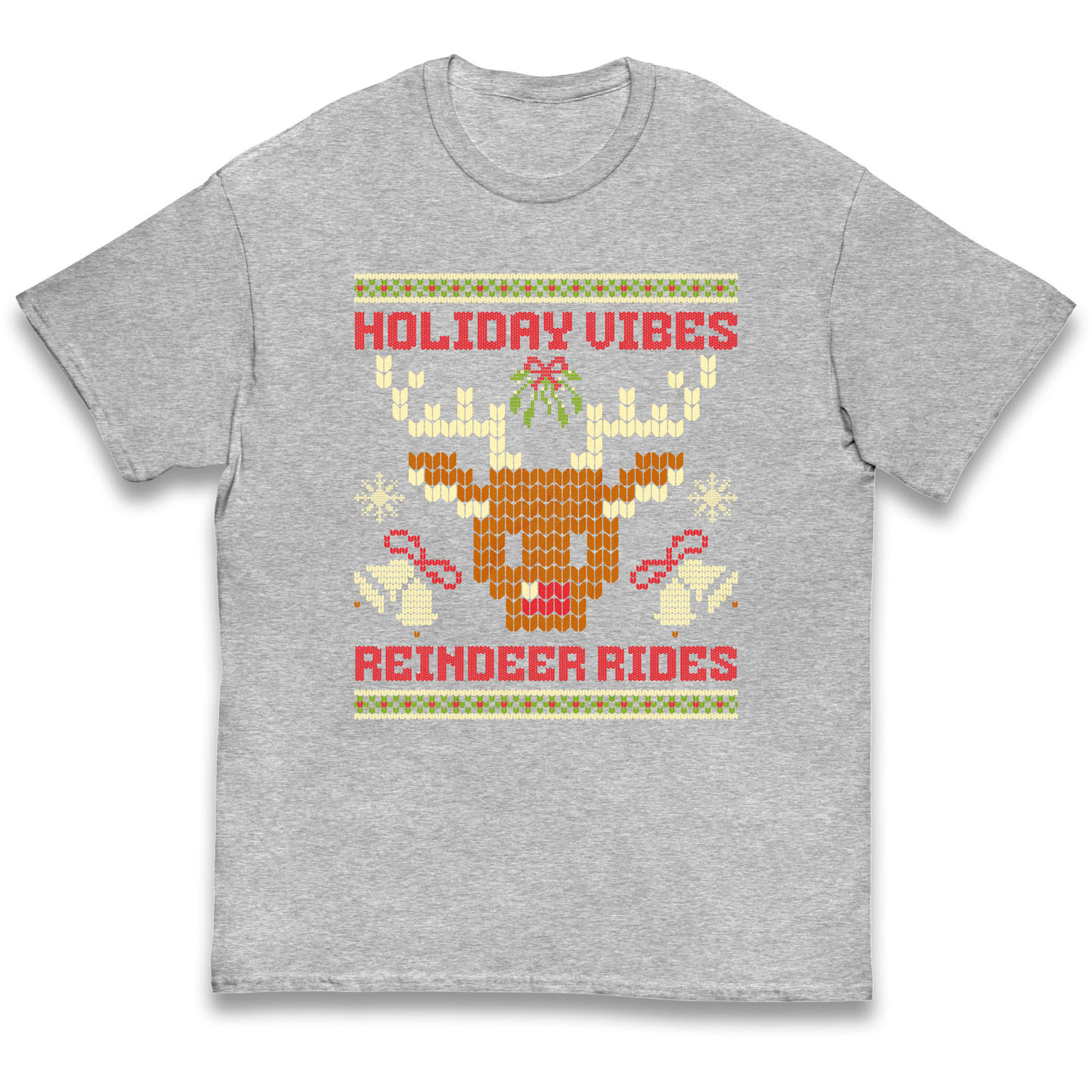 Holiday Vibes Reindeer Rides Christmas kids t shirt
