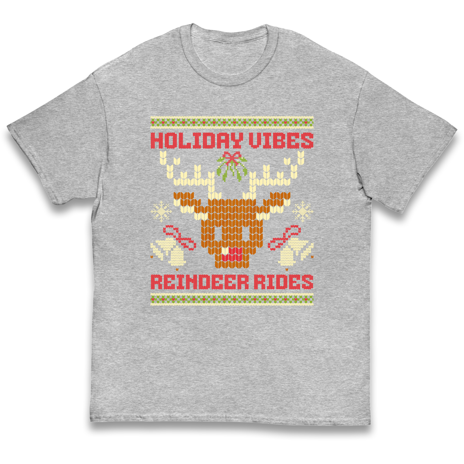 Holiday Vibes Reindeer Rides Christmas kids t shirt