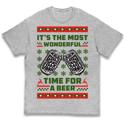 Its The Most Wonderful Time For A Beer Christmas kids t shirt