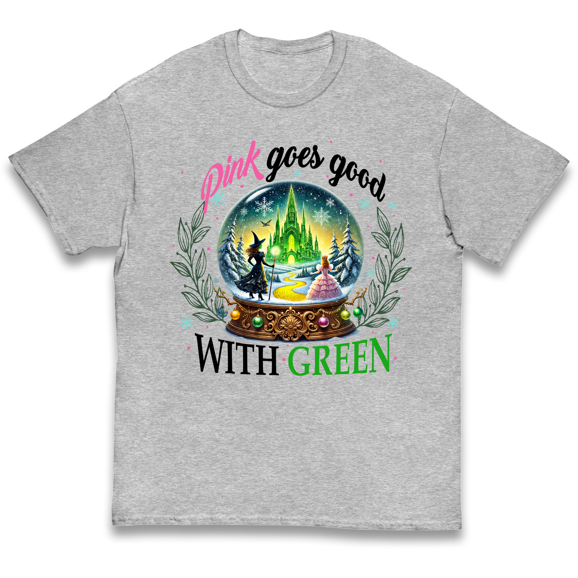 Wicked Pink Goes Good With Green Kids T Shirt 