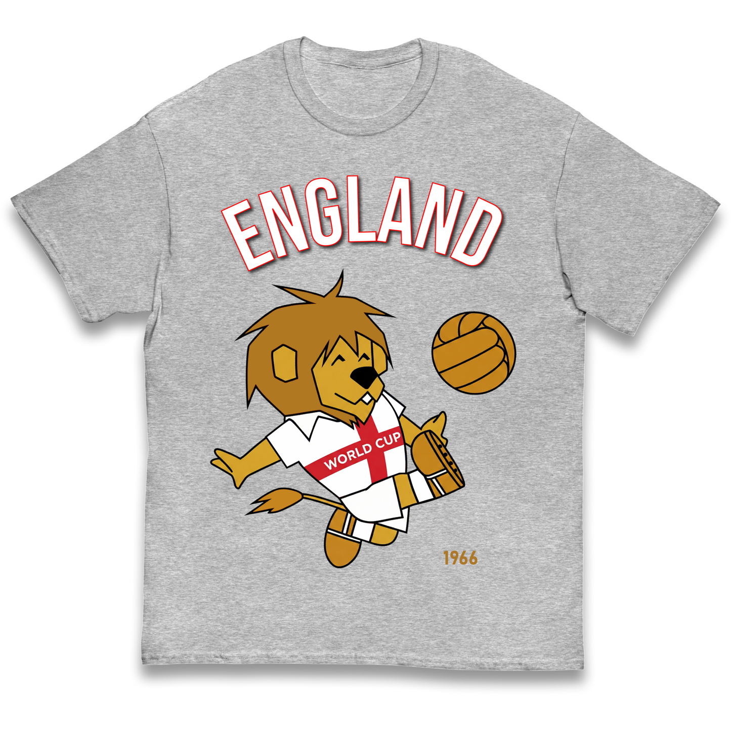 England World Cup Willie 1966 Football Kids T Shirt
