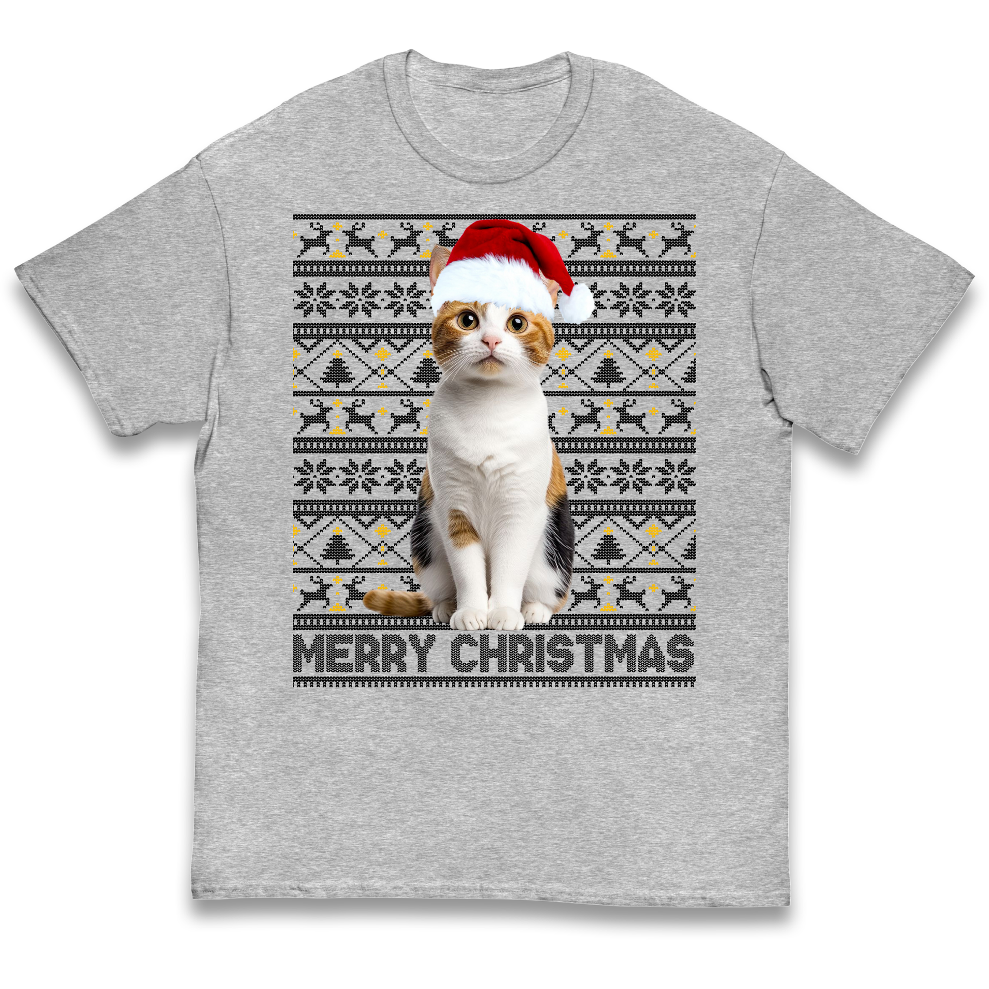Merry Christmas Cat kids t shirt