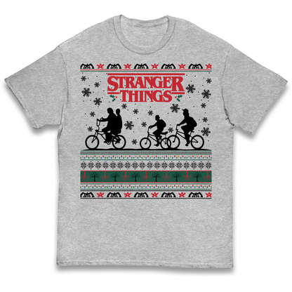 Stranger Things Christmas kids t shirt