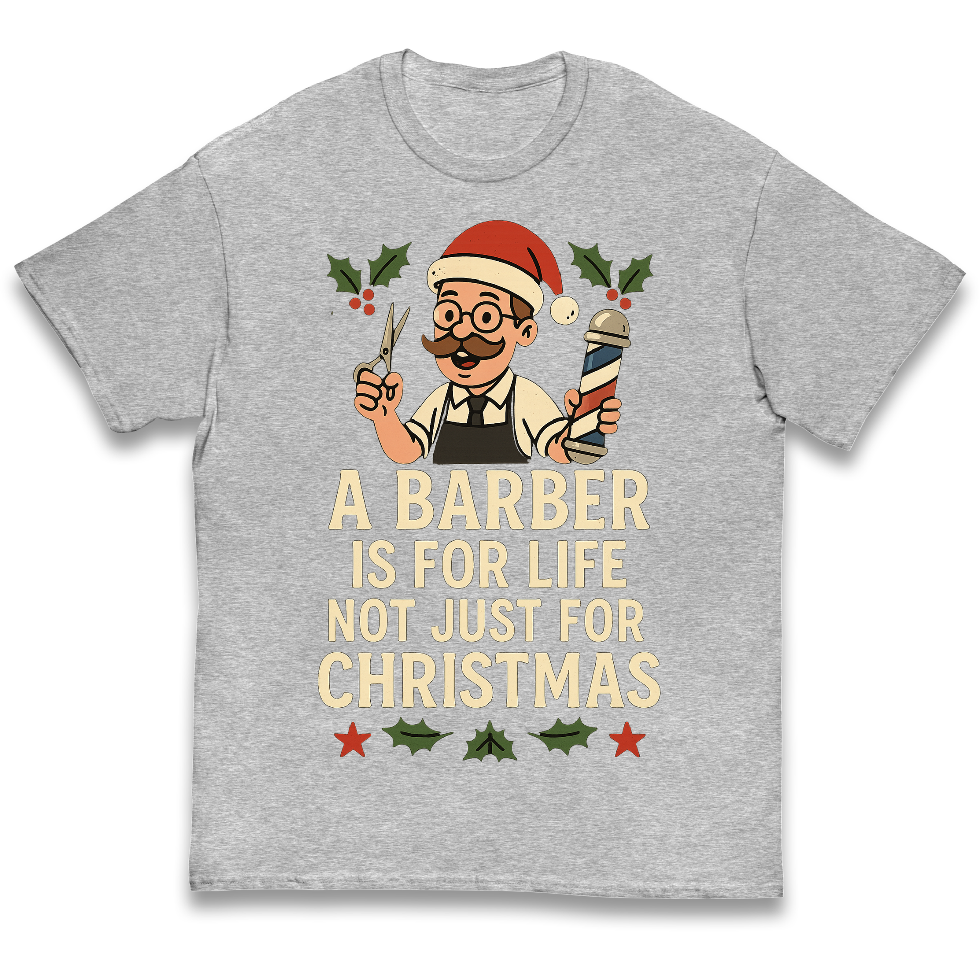 Barber Christmas Kids T Shirt