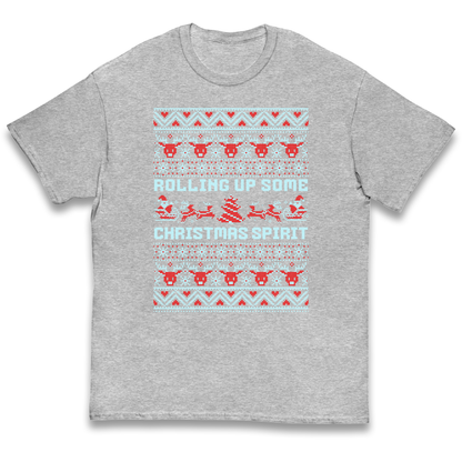 Rolling up Some Christmas Spirit kids t shirt