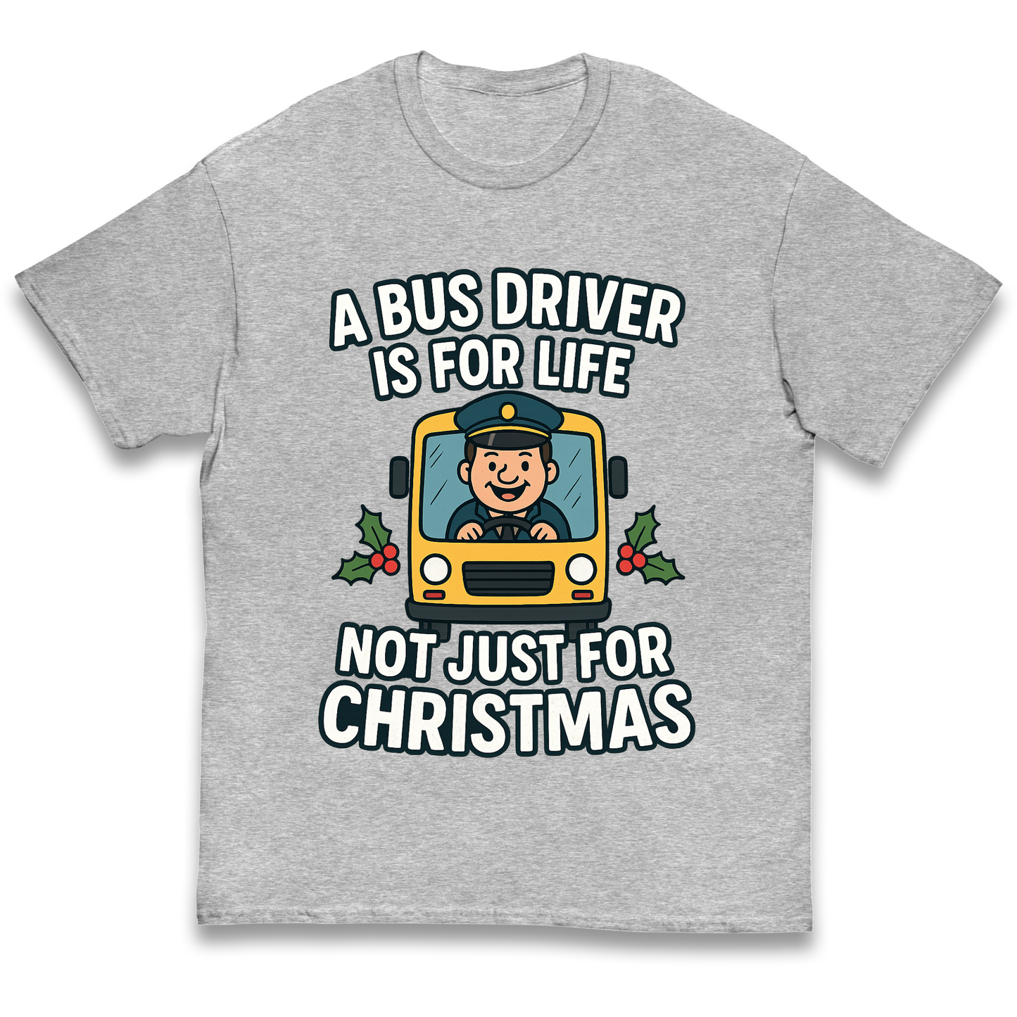 Bus Driver Christmas Kids T Shirt