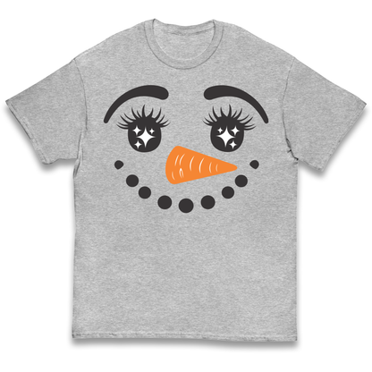 Snowman Face Christmas kids t shirt