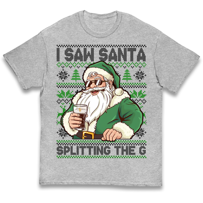 Santa Splitting The G Kids T Shirt