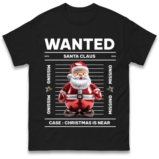 Wanted Santa Claus Christmas T Shirt