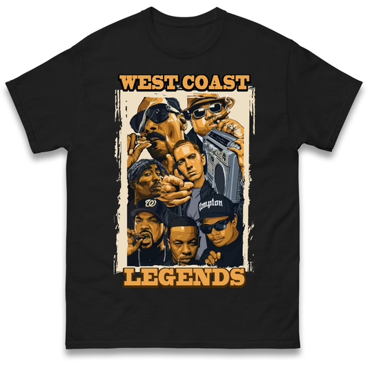 West Coast Legends Rappers T Shirt