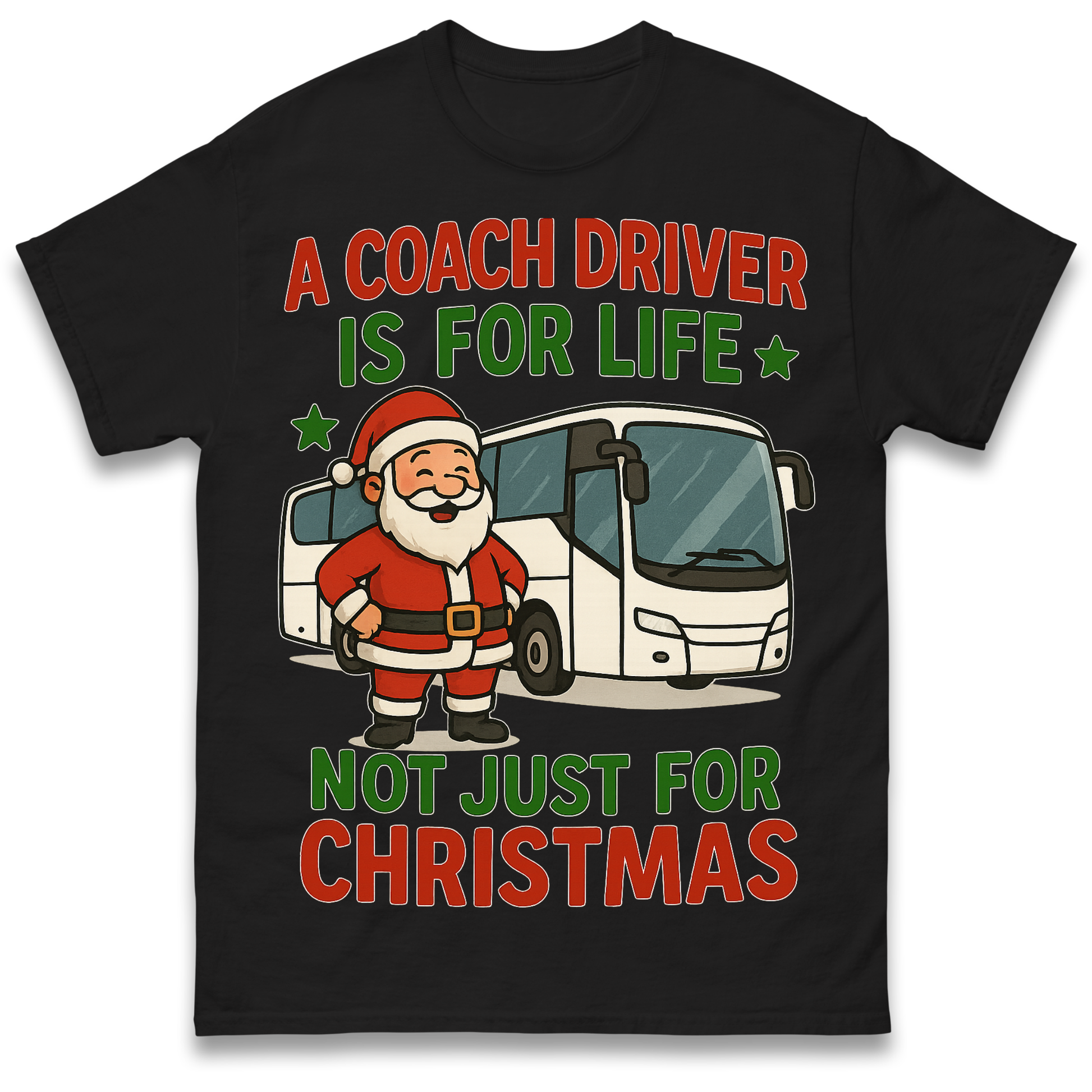 Coach Driver Christmas T Shirt