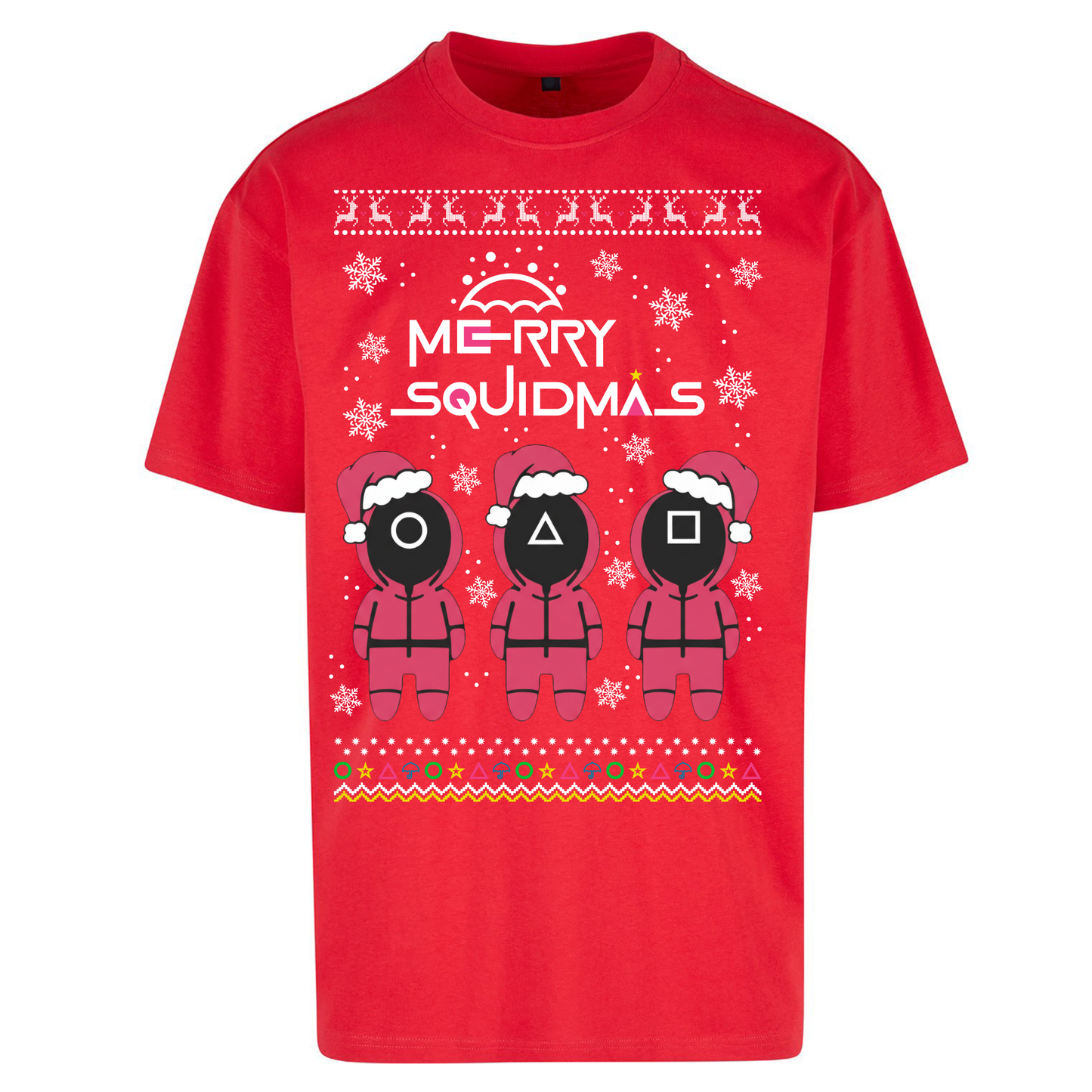 merry Squidmas Oversized T Shirts