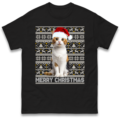 Merry Christmas Cat T Shirt