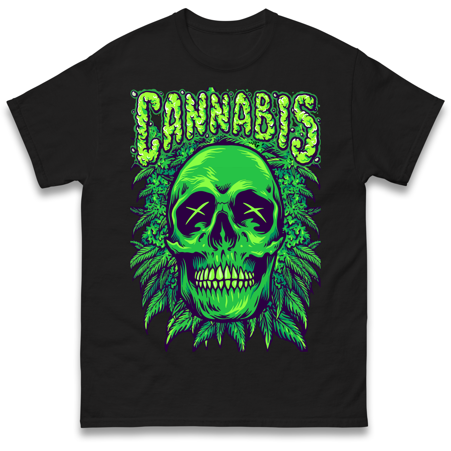 Cannabis Skull T Shirt