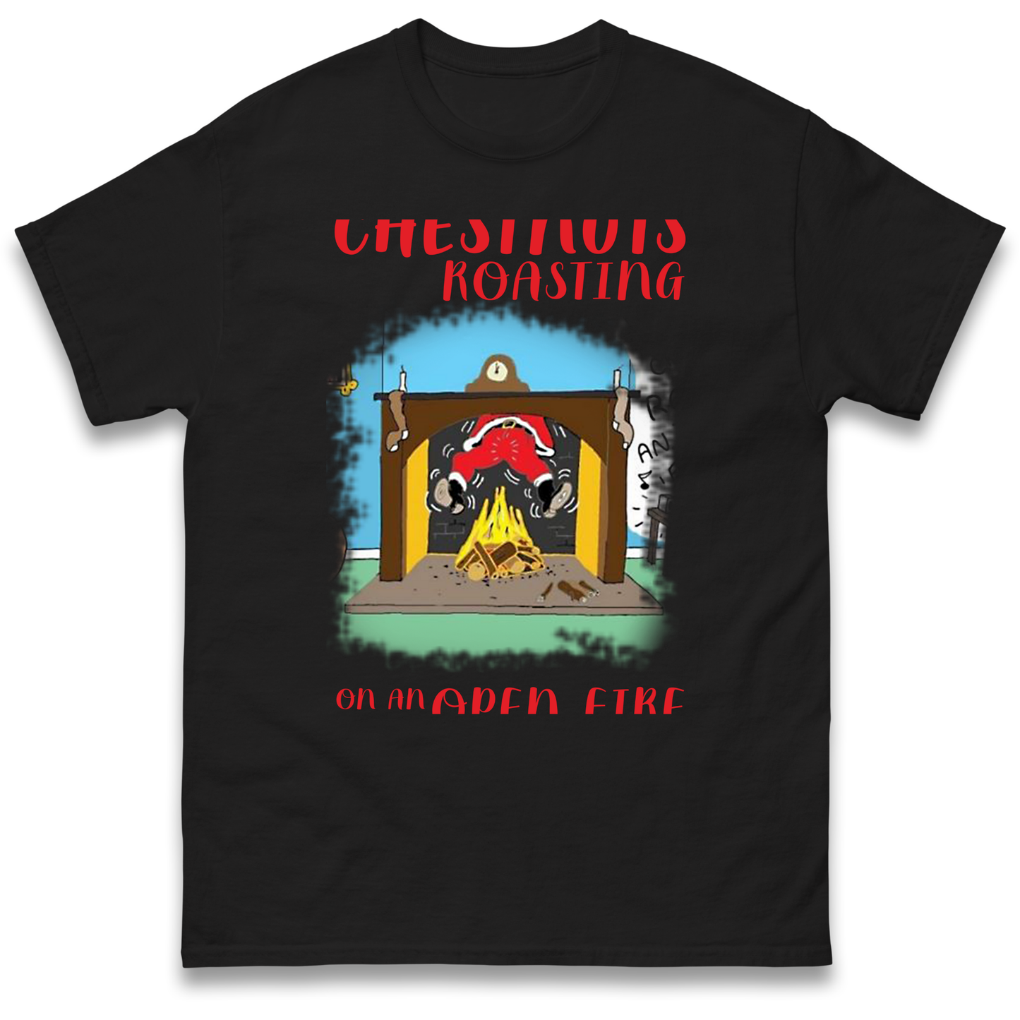 Chestnuts Roasting On An Open Fire Christmas T Shirt