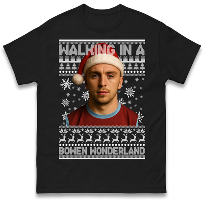 Jared Bowen walking in a Bowen Wonderland Christmas T Shirt