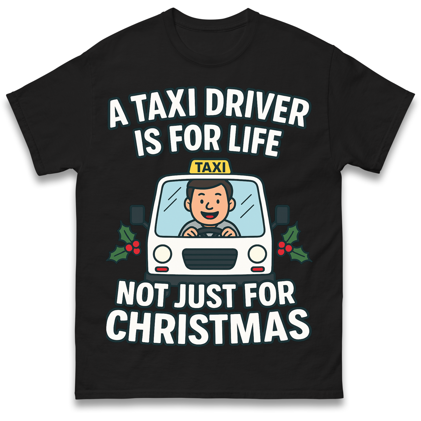 Taxi Driver Christmas T Shirt