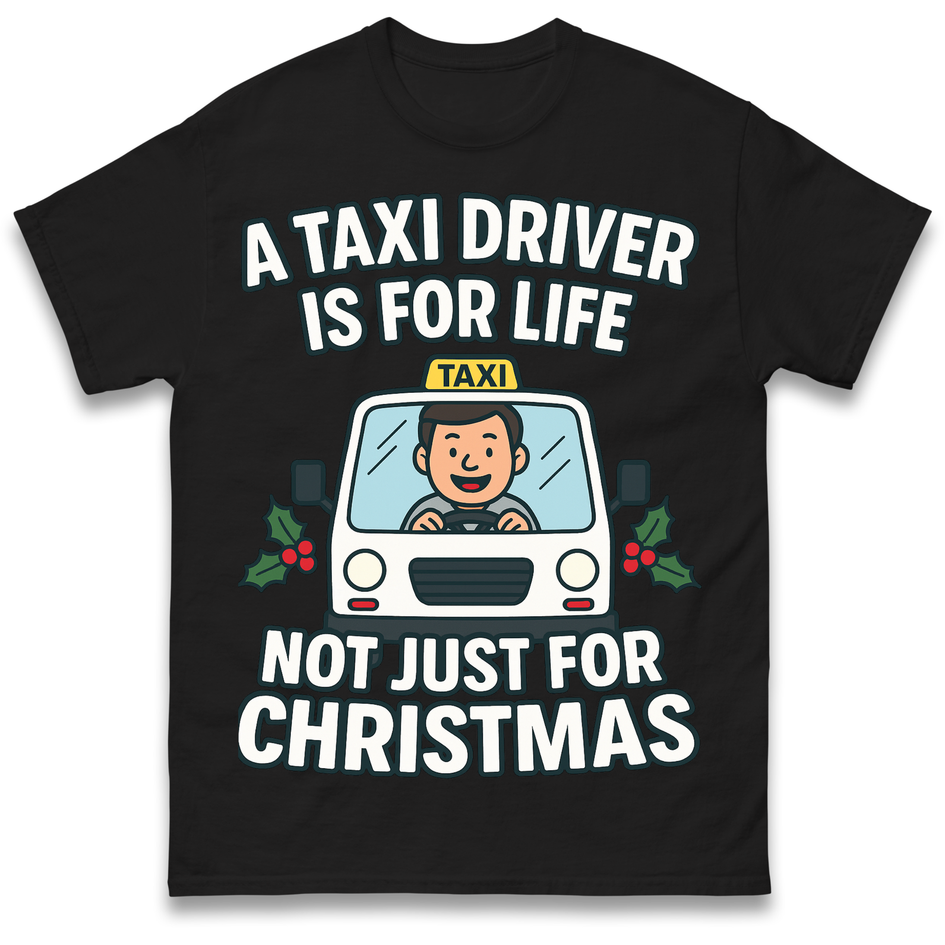 Taxi Driver Christmas T Shirt