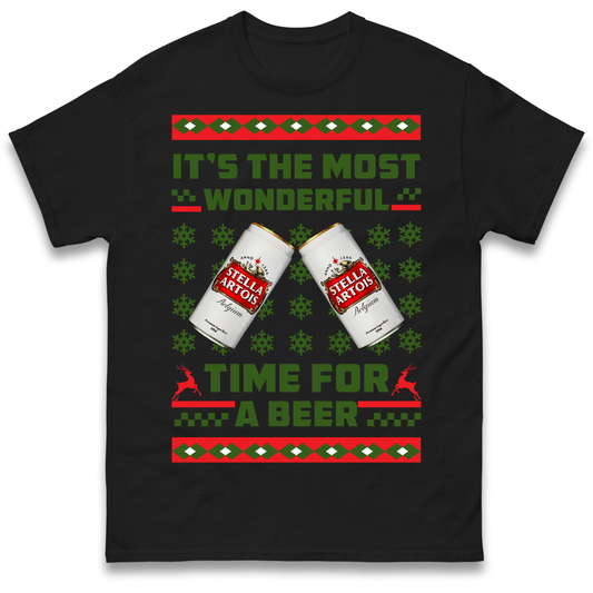 Its The Most Wonderful Time for A Beer Stella Christmas T Shirt