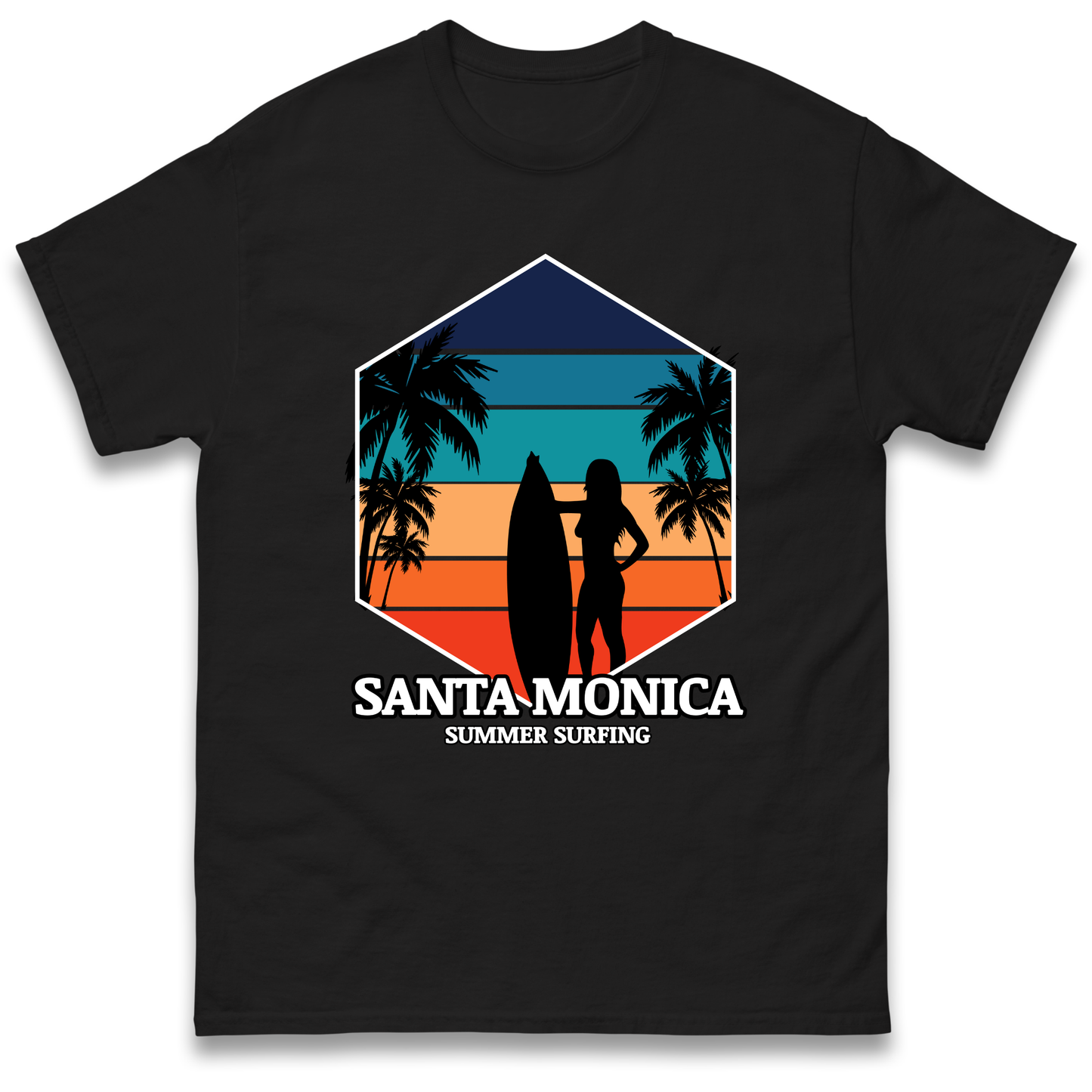 Santa Monica Summer Surfing T Shirt