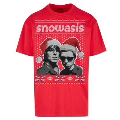 Snowasis Union Jack Christmas Oversized T Shirts