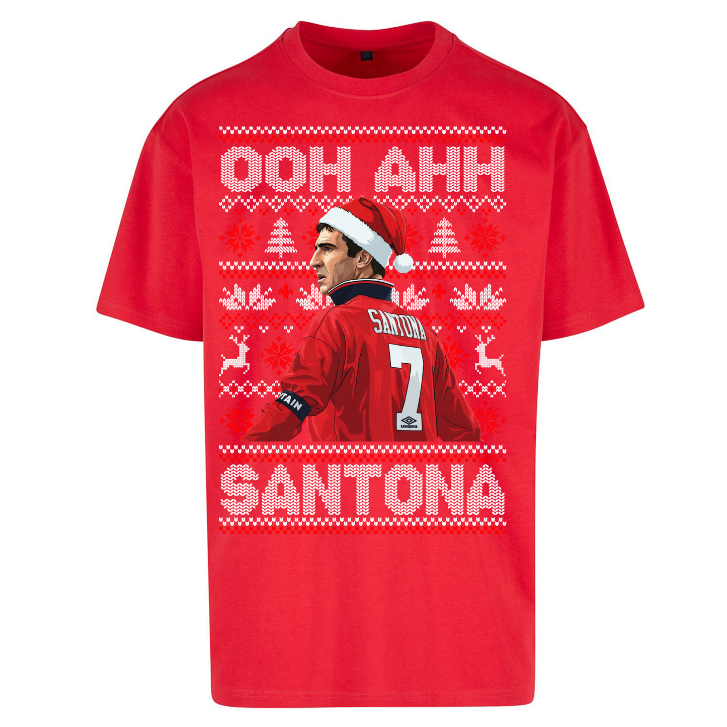 M'nchester United Christmas Oversized T Shirts