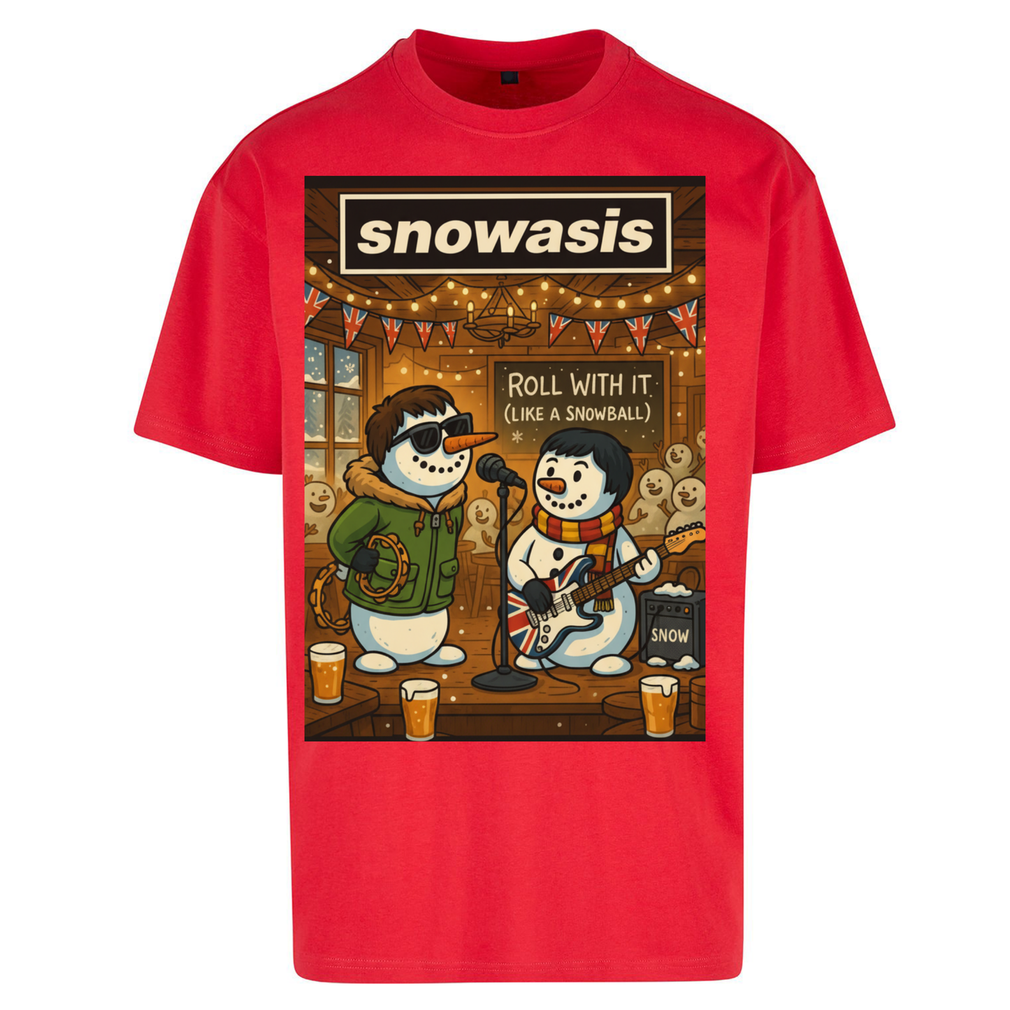 Snowasis Roll Christmas Oversized T Shirts