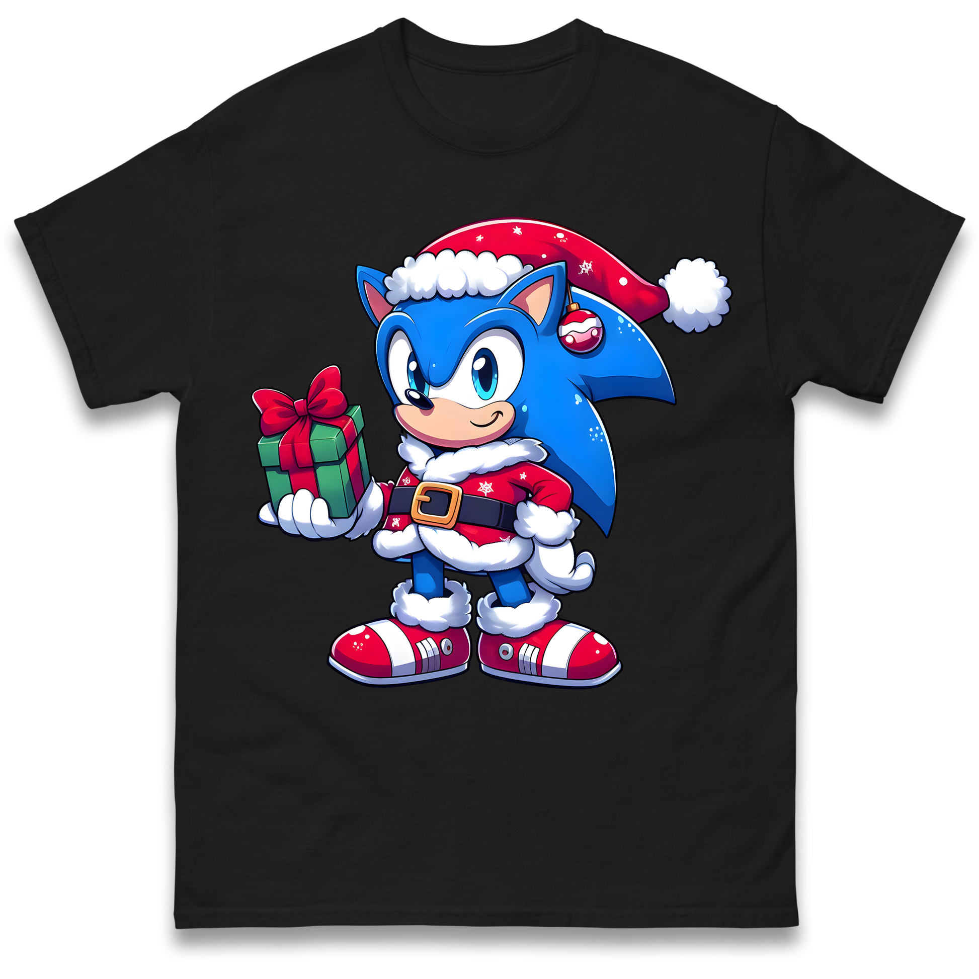Sonic The Hedgehog Santa T Shirt