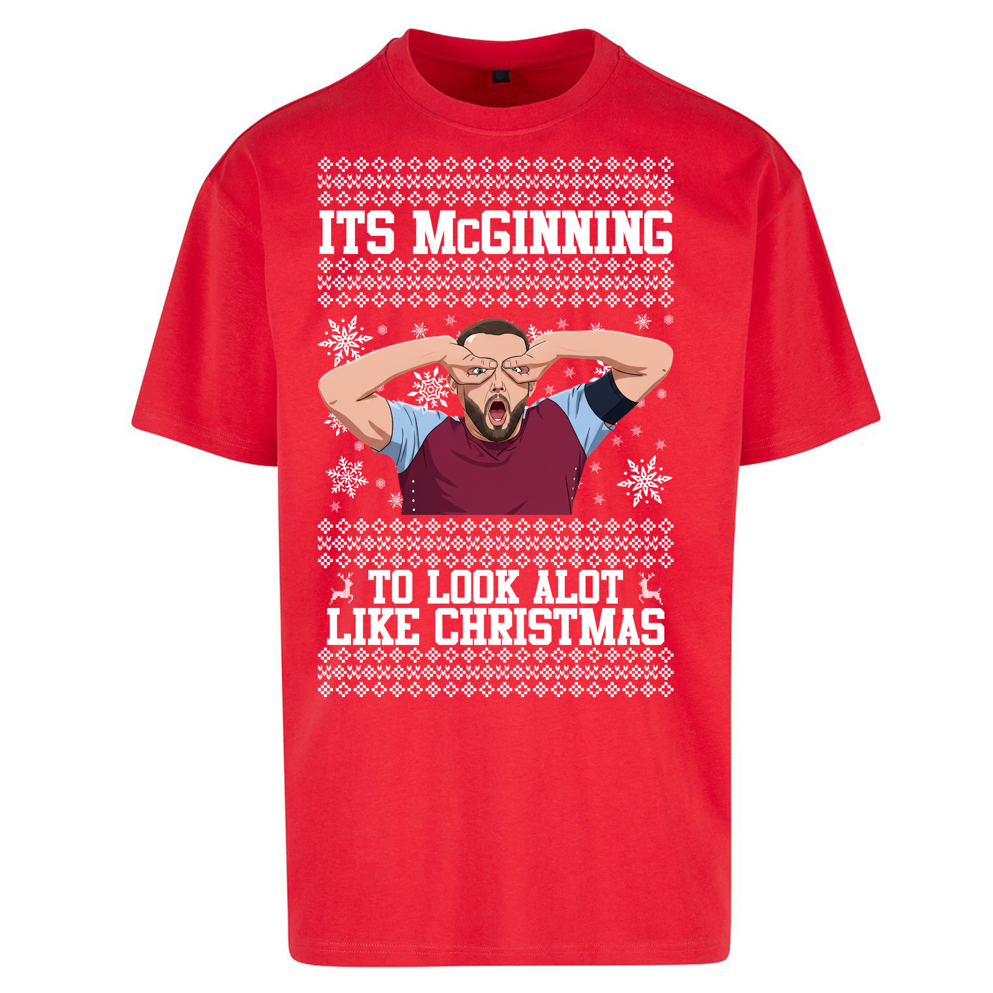 John McGinn Christmas Oversized T Shirts