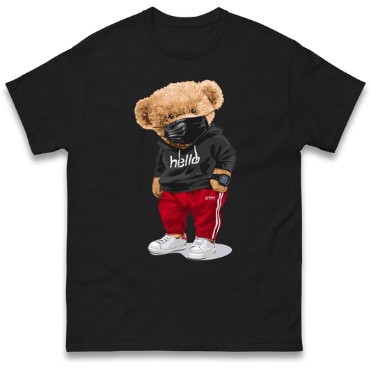 Teddy Bear Hello Streetwear T Shirt