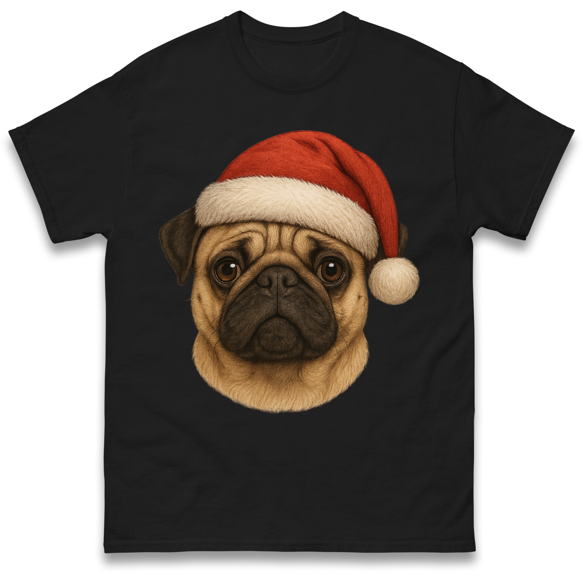 Pug Face Christmas T Shirt