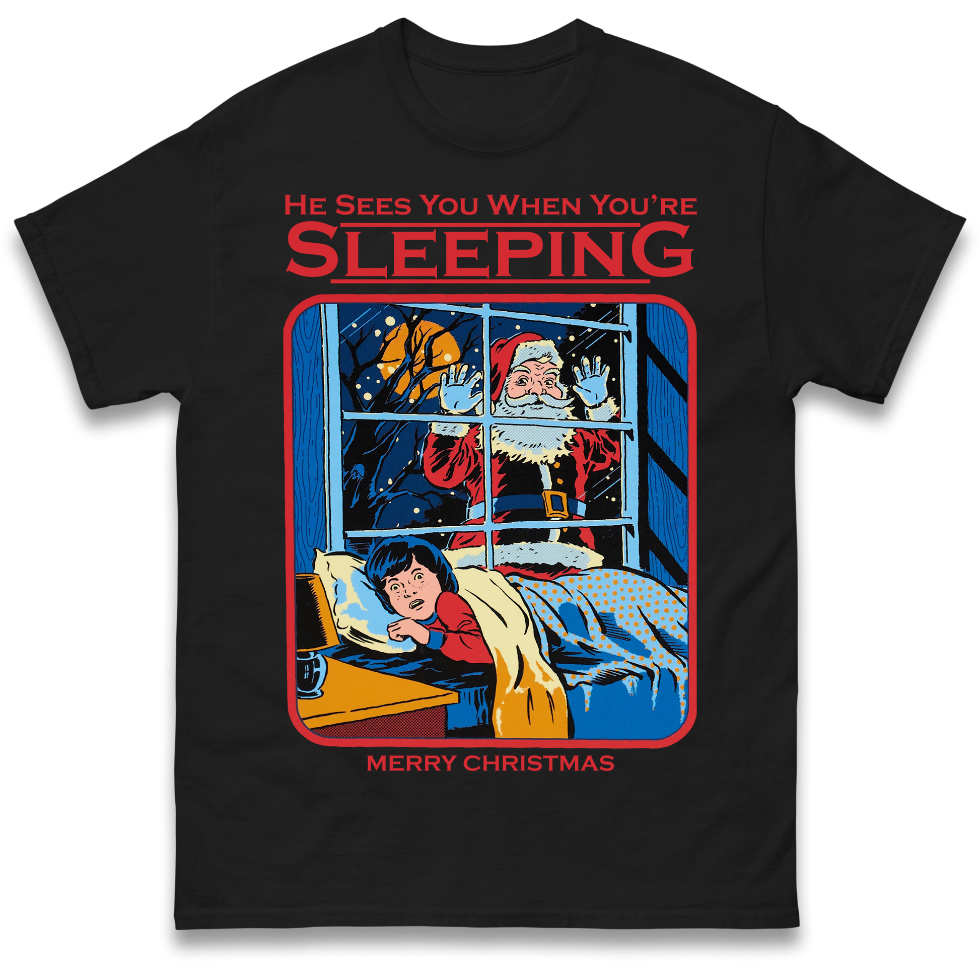 Creepy Santa Claus Christmas T Shirt