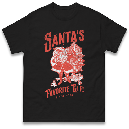 Santas Favourite Elf Christmas T Shirt