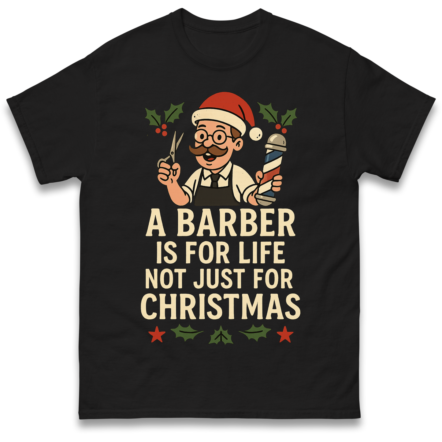 Barber Christmas T Shirt