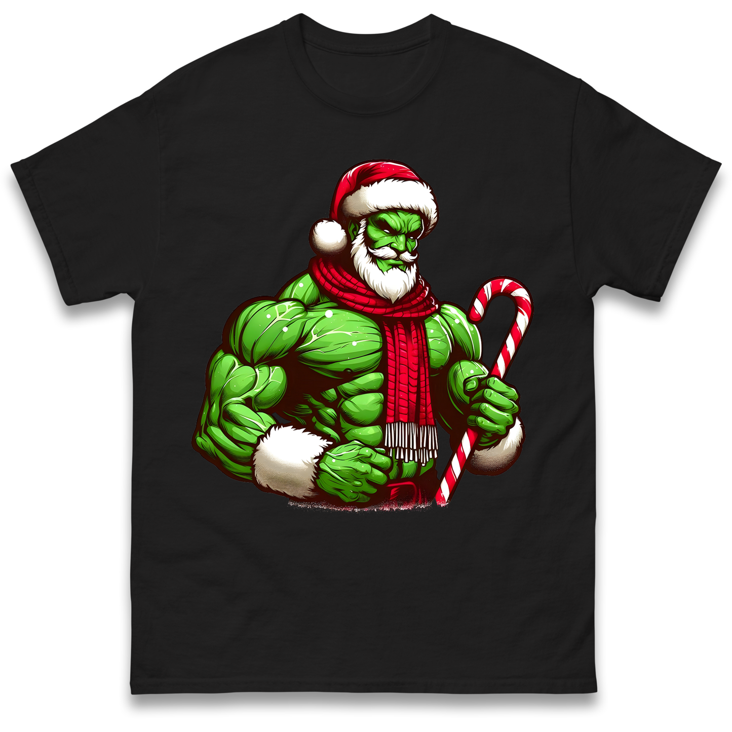 The Hulk Candy Cane Santa T Shirt
