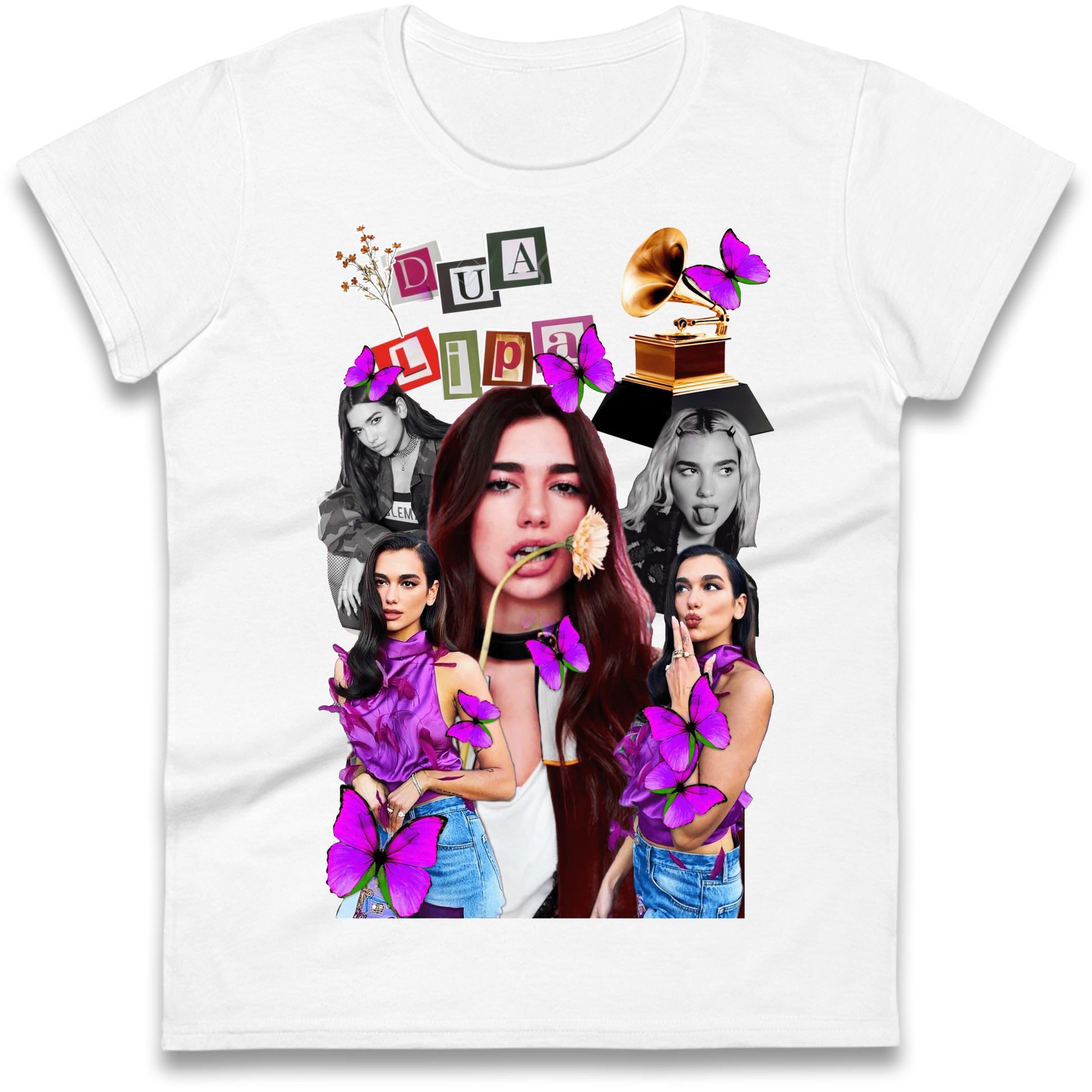 Dua Lipa Butterflies Ladies T Shirt 