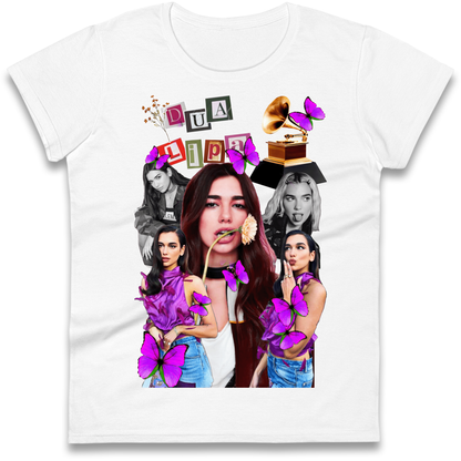 Dua Lipa Butterflies Ladies T Shirt 