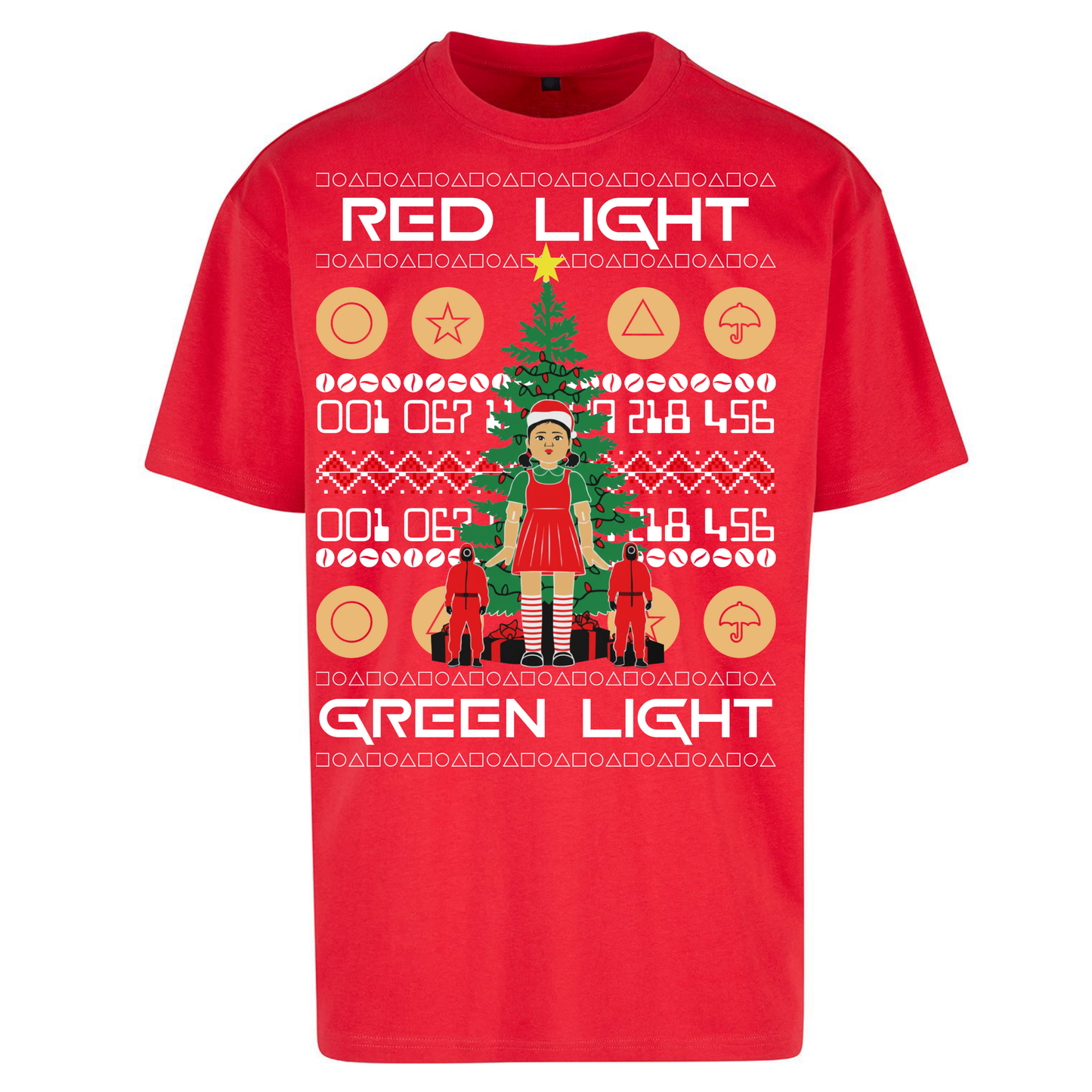 Squid Game Christmas Oversized T Shirts