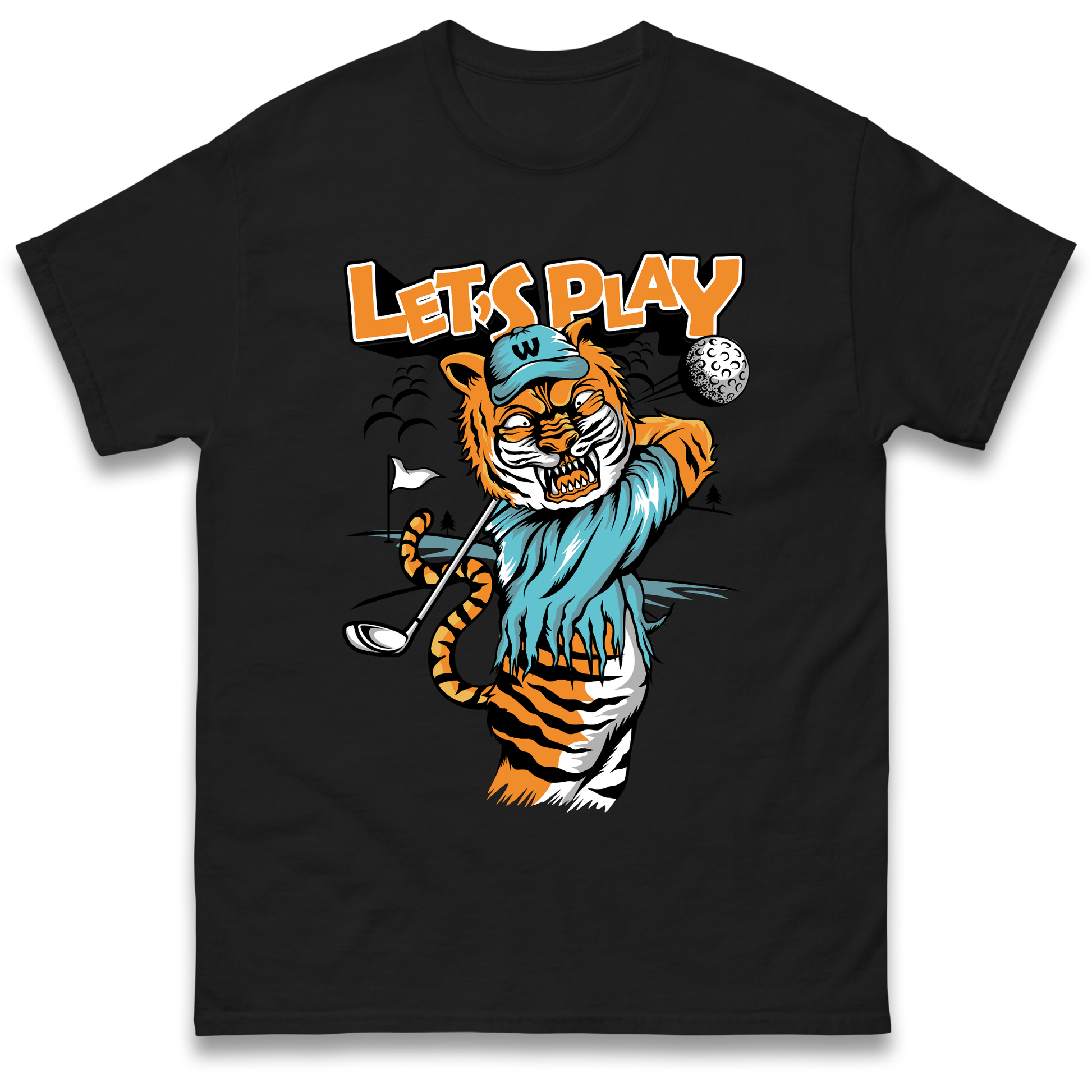 Lets Play Golf Tiger T Shirt