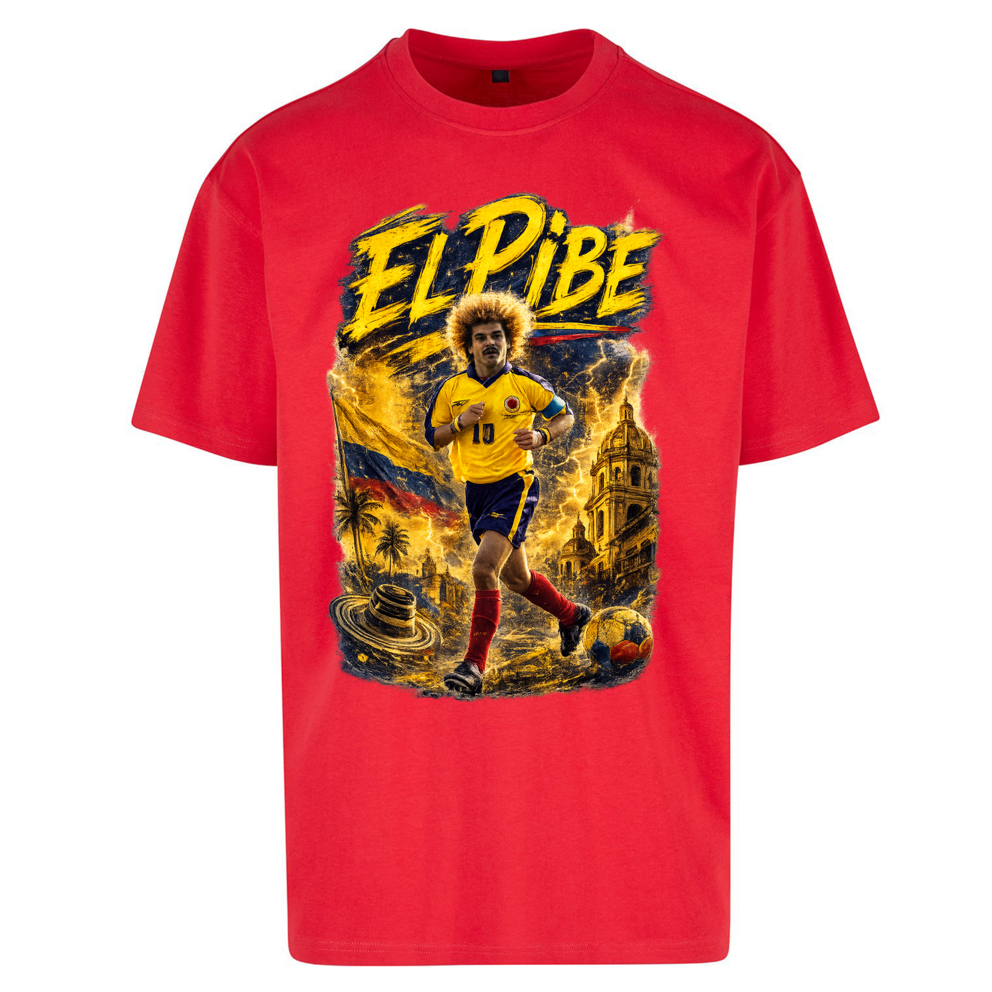 Carlos Valderrama Colombia Football Oversized T Shirts