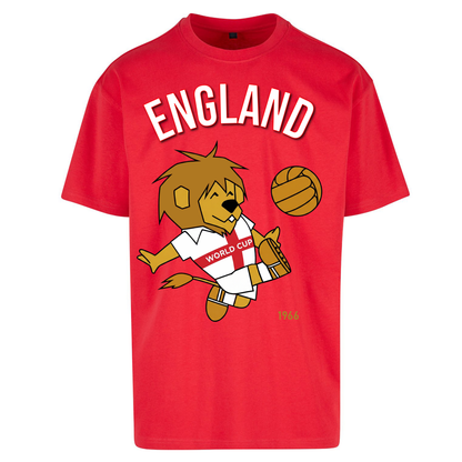 England World Cup Willie 1966 Football Oversized Tee