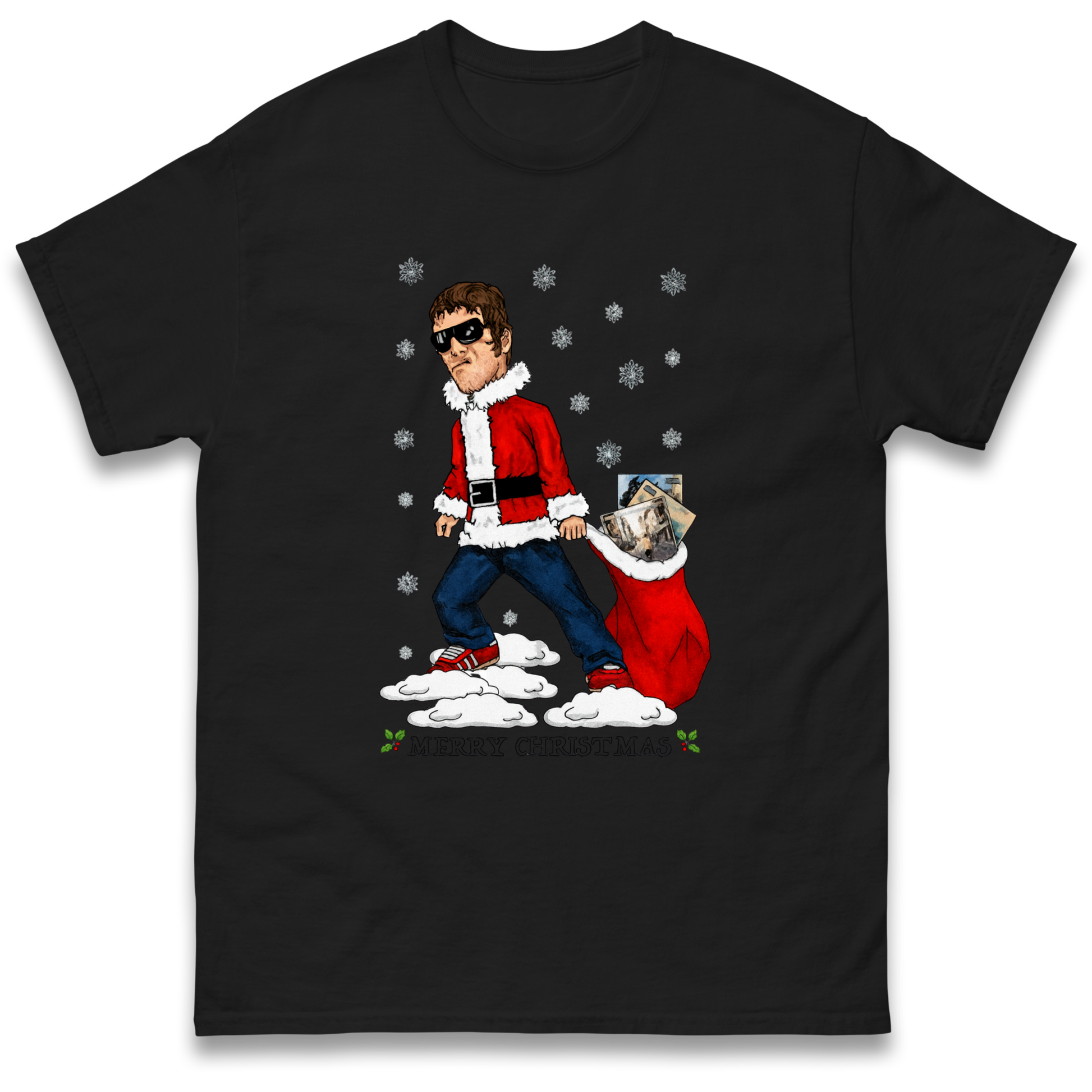 Liam Gallagher Christmas Santa T Shirt